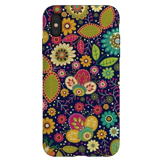 Pretty Green Multicolor Flowers Case for iPhone XS Max