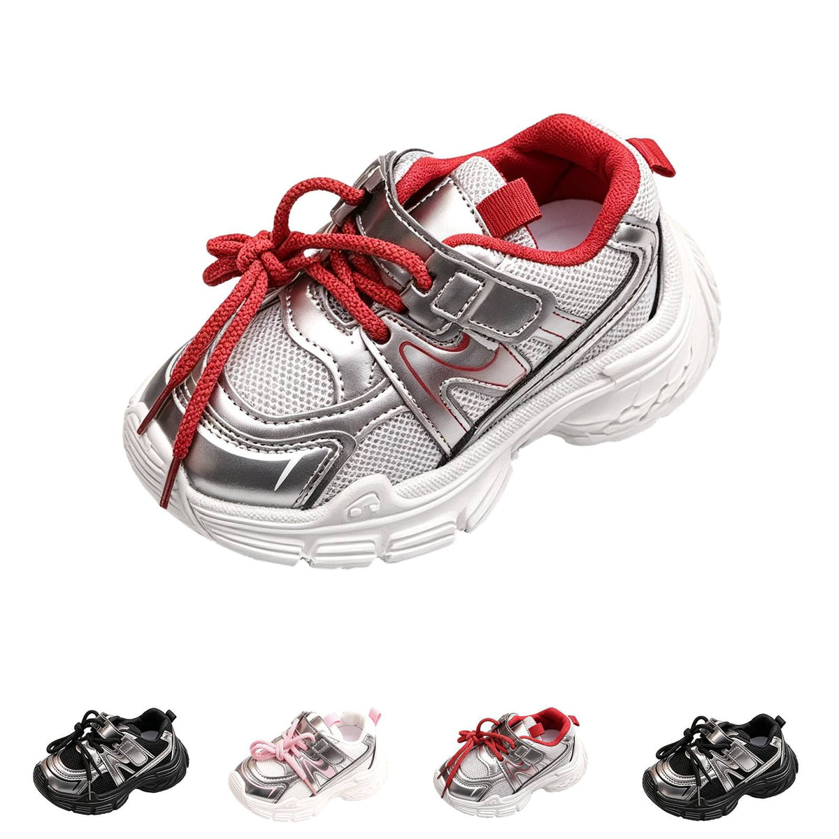 Retro Y2K Chunky Sneakers for Women Breathable Mesh Lightweight Platform Walking Shoes Trendy Athletic Trainers for Casual Streetwear All Day Comfort Grey Red Black 22
