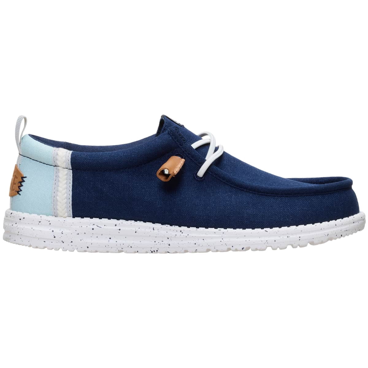 HEYDUDE Mens Wally Craft Linen, Navy Blazer/Multi, 8