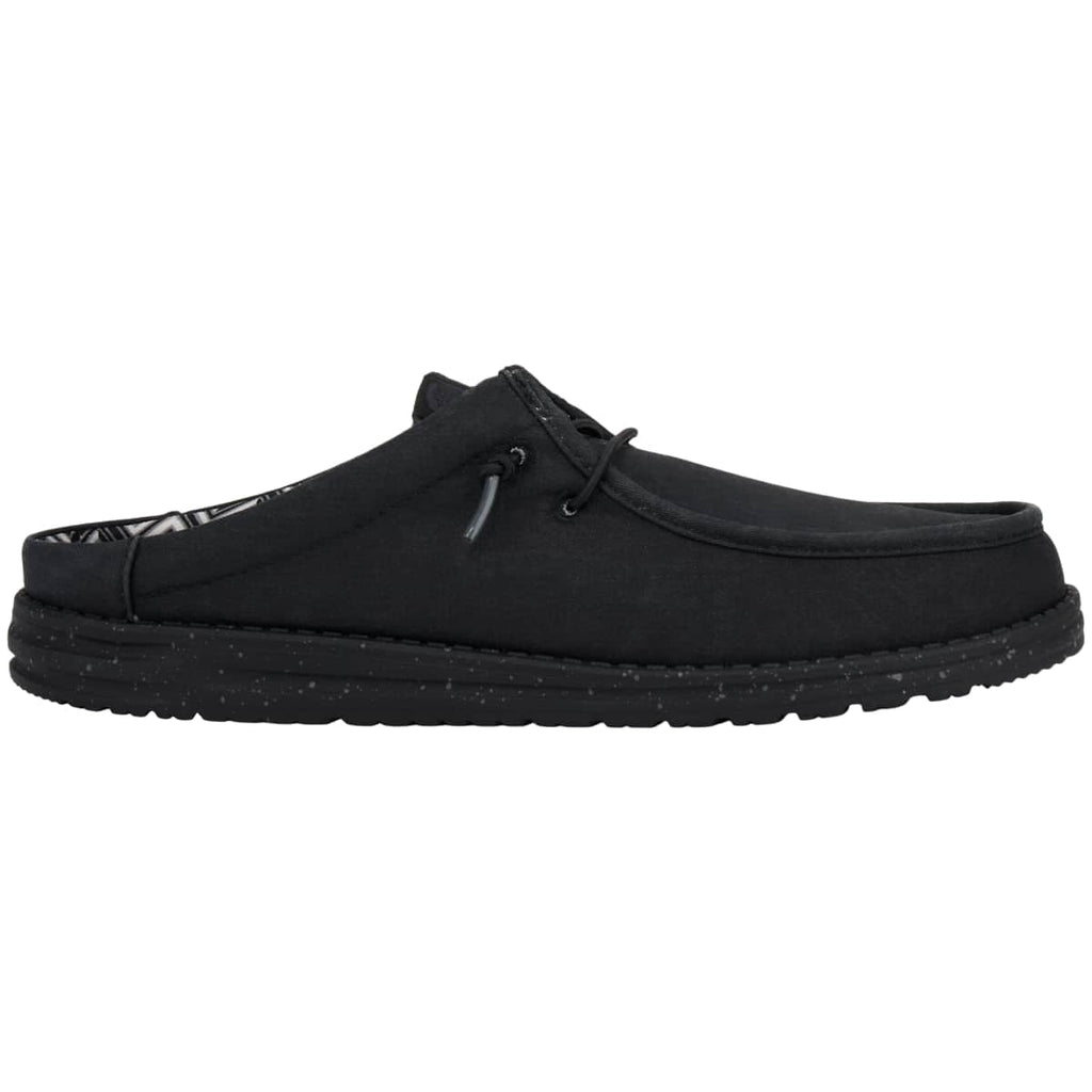 HEYDUDE Wally Slip Stretch Canvas, Black, 11