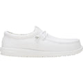 HEYDUDE Men Wally Stretch Canvas Wide, White, 11