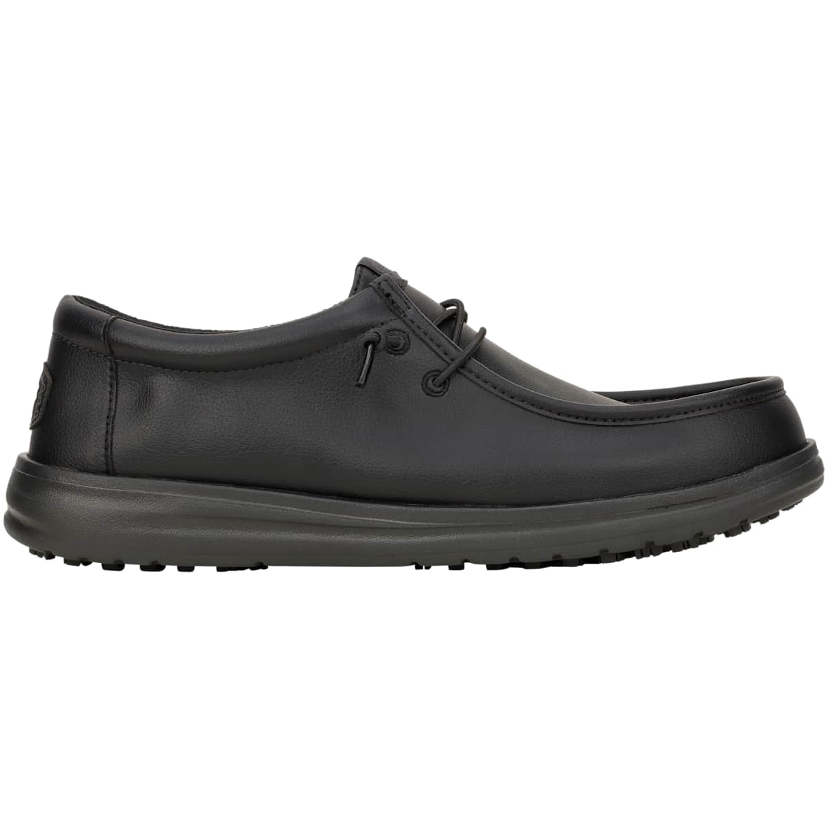 HEYDUDE Men Wally Work CE Slip Resistant, Black Mesh, 13