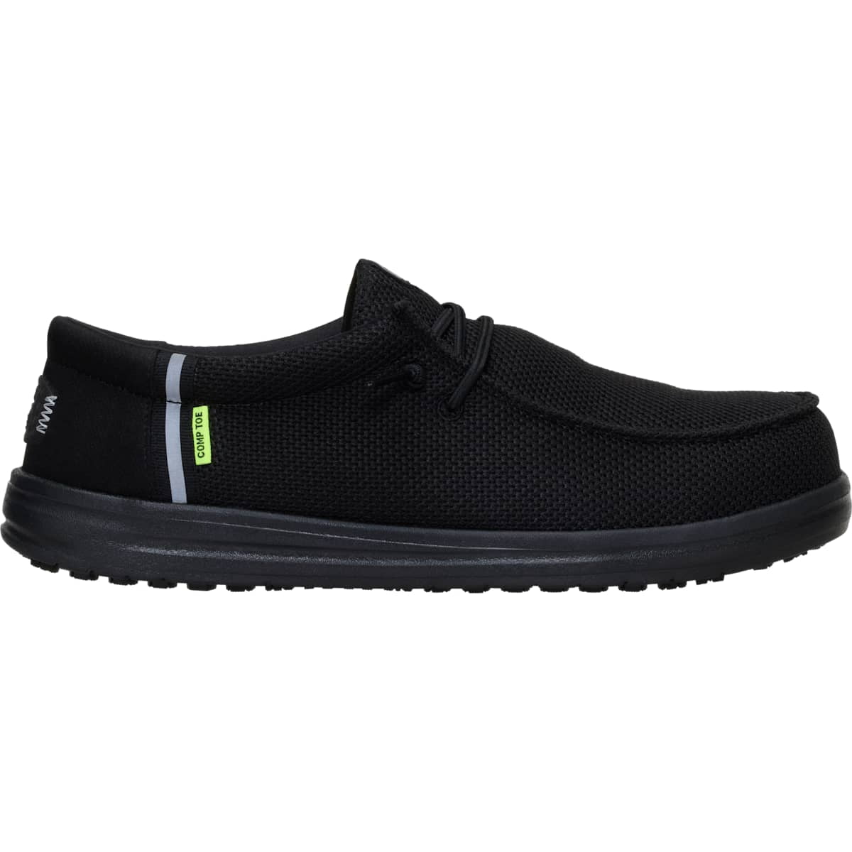 HEYDUDE Men Wally Work Comp Toe, Black, 15
