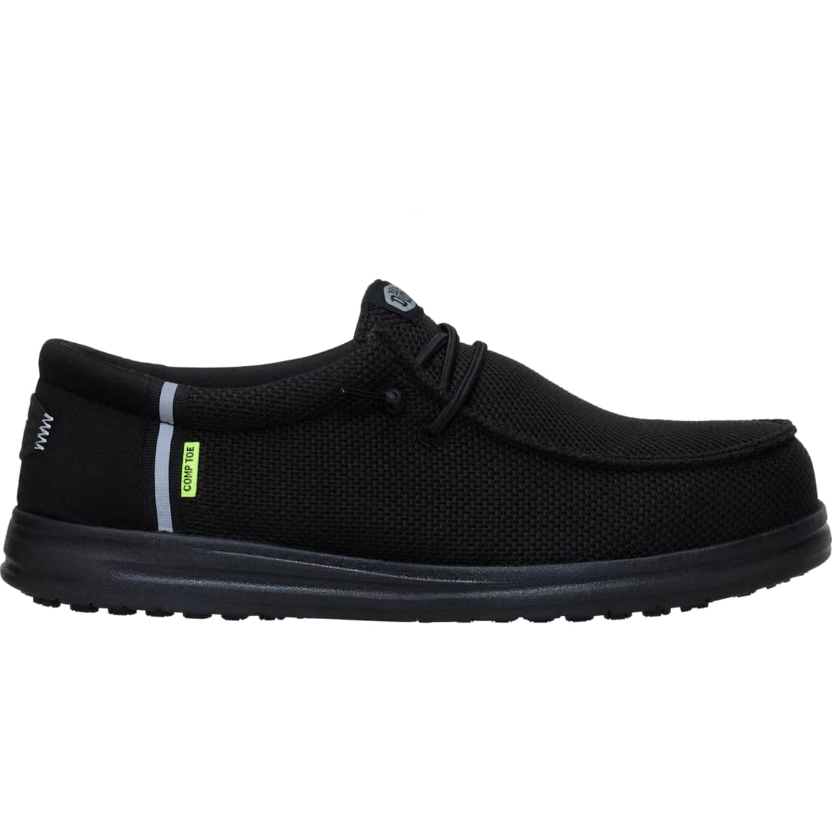 HEYDUDE Men Wally Work Comp Toe Wide, Black, 10