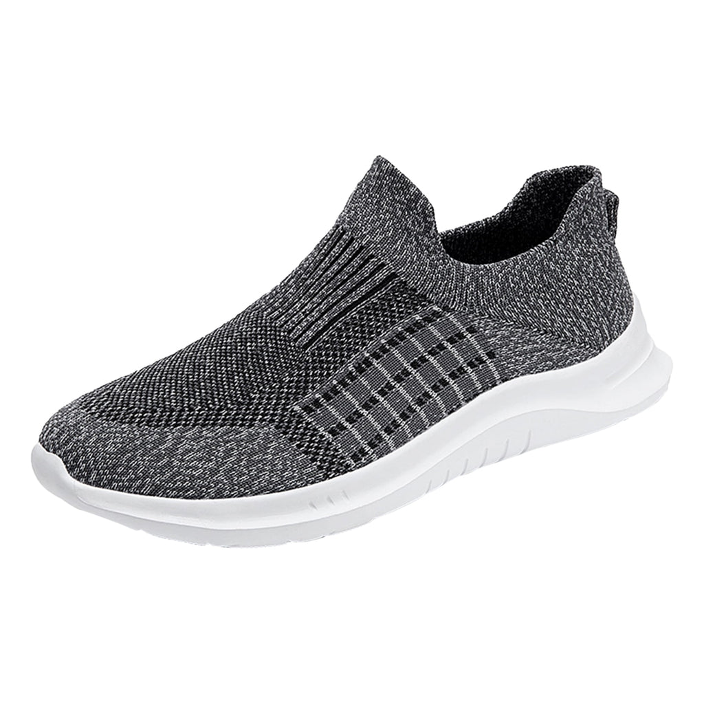 Yindaity Mens Sneakers Works Men’s Knit Slip-On Sneakers Grey,10