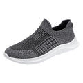 Yindaity Mens Sneakers Works Men’s Knit Slip-On Sneakers Grey,10