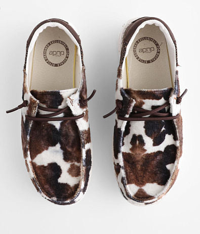 Hey Dude Wendy Tartan Cow Shoes
