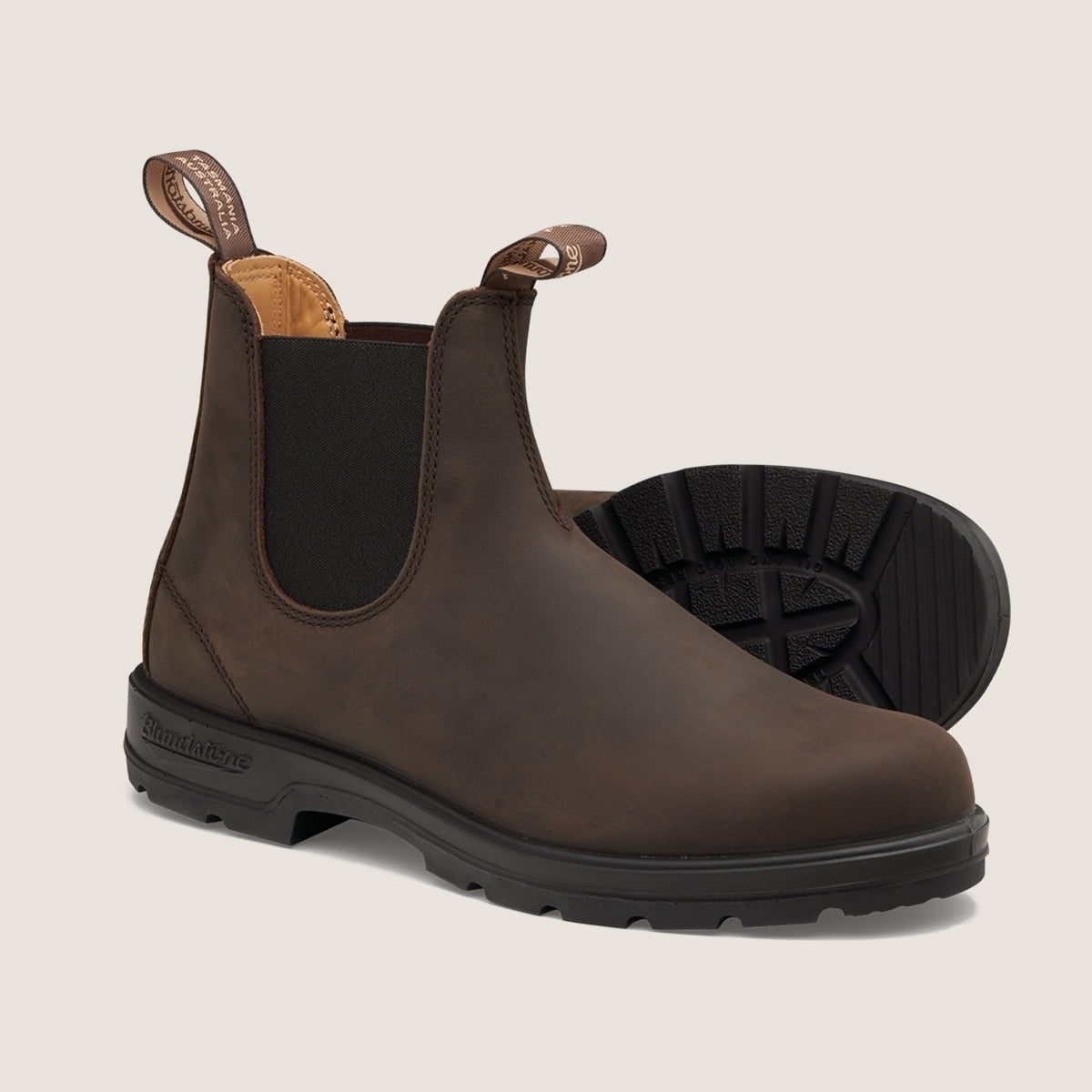 Blundstone Elastic Sided Boot Lined Unisex Shoes Size 5.5, Color: Brown