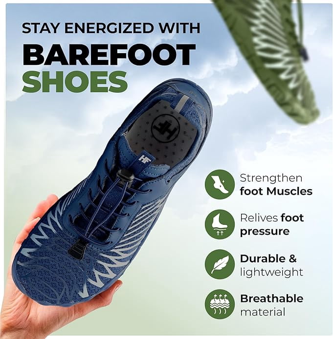 Hike Footwear HF Signature Barefoot Shoes for Women Men | Wide Toe Box | Zero Drop | Minimalist Walking Hiking Shoes | Lightweight Comfortable