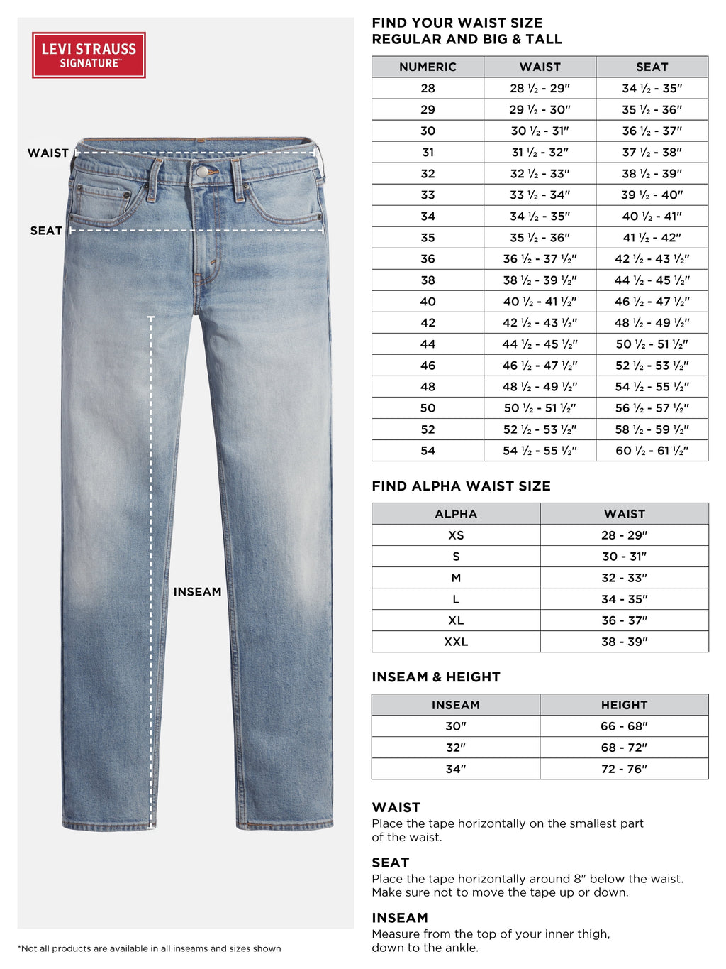 Levi Strauss Signature Men's and Big and Tall Bootcut Jeans