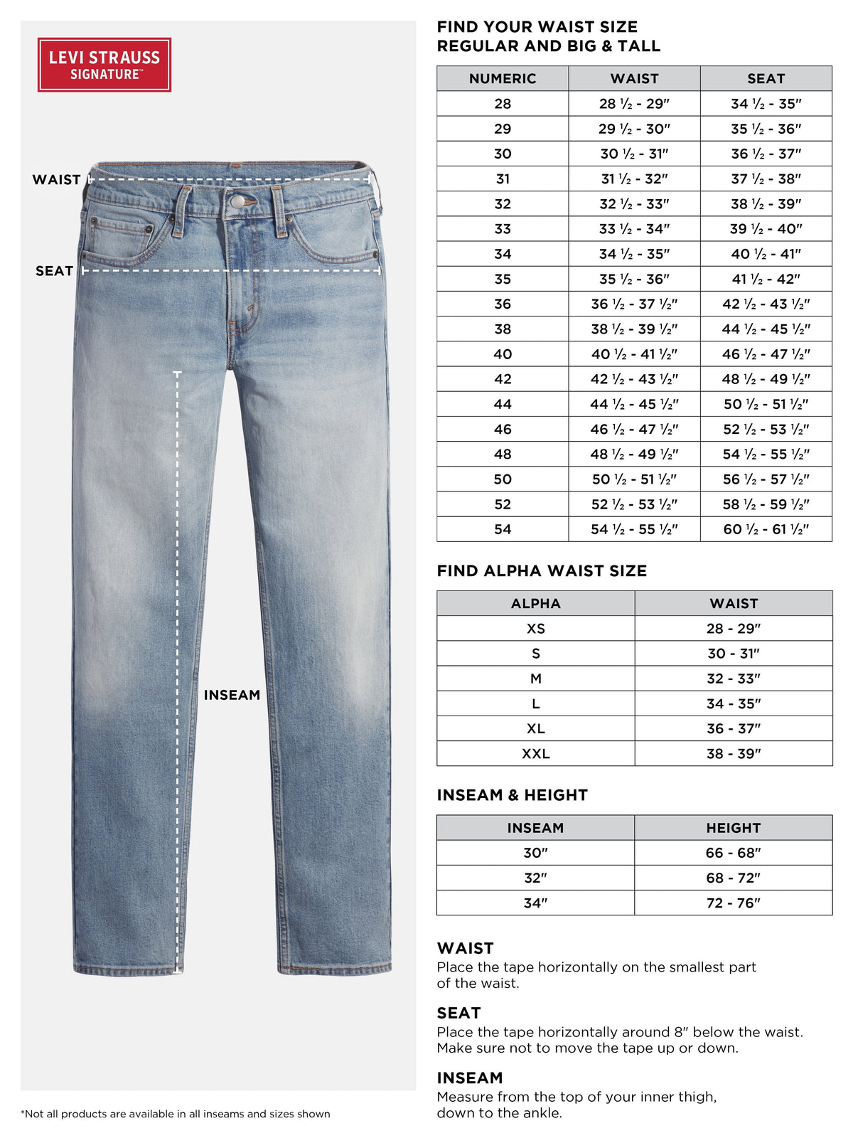 Levi Strauss Signature Men's Straight Fit Jeans