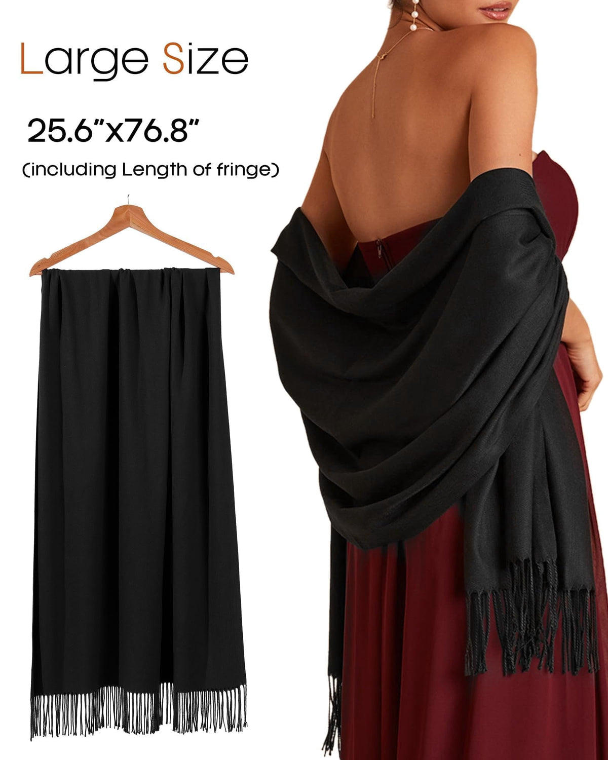 FURTALK Pashmina Shawl Wraps for Women Evening Dresses Blanket Scarves Fashion Scarf Wedding Gifts