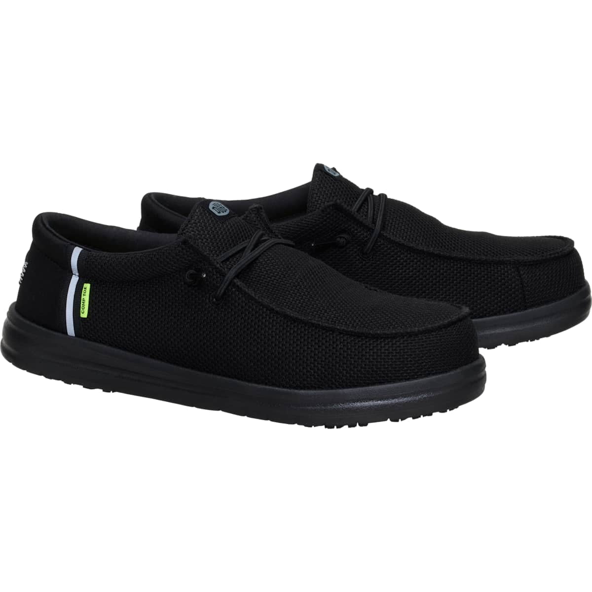 HEYDUDE Men Wally Work Comp Toe, Black, 15