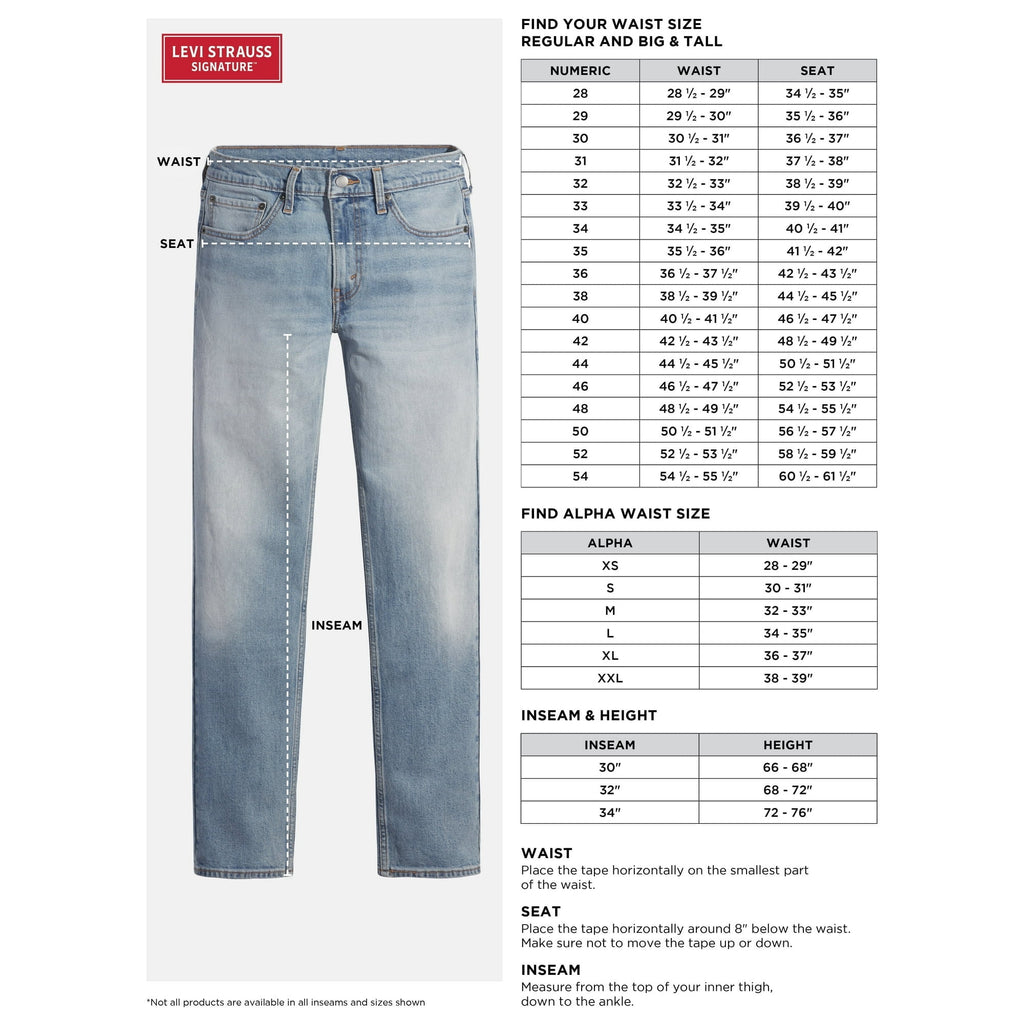 Levi Strauss Signature Men's and Big and Tall Bootcut Jeans
