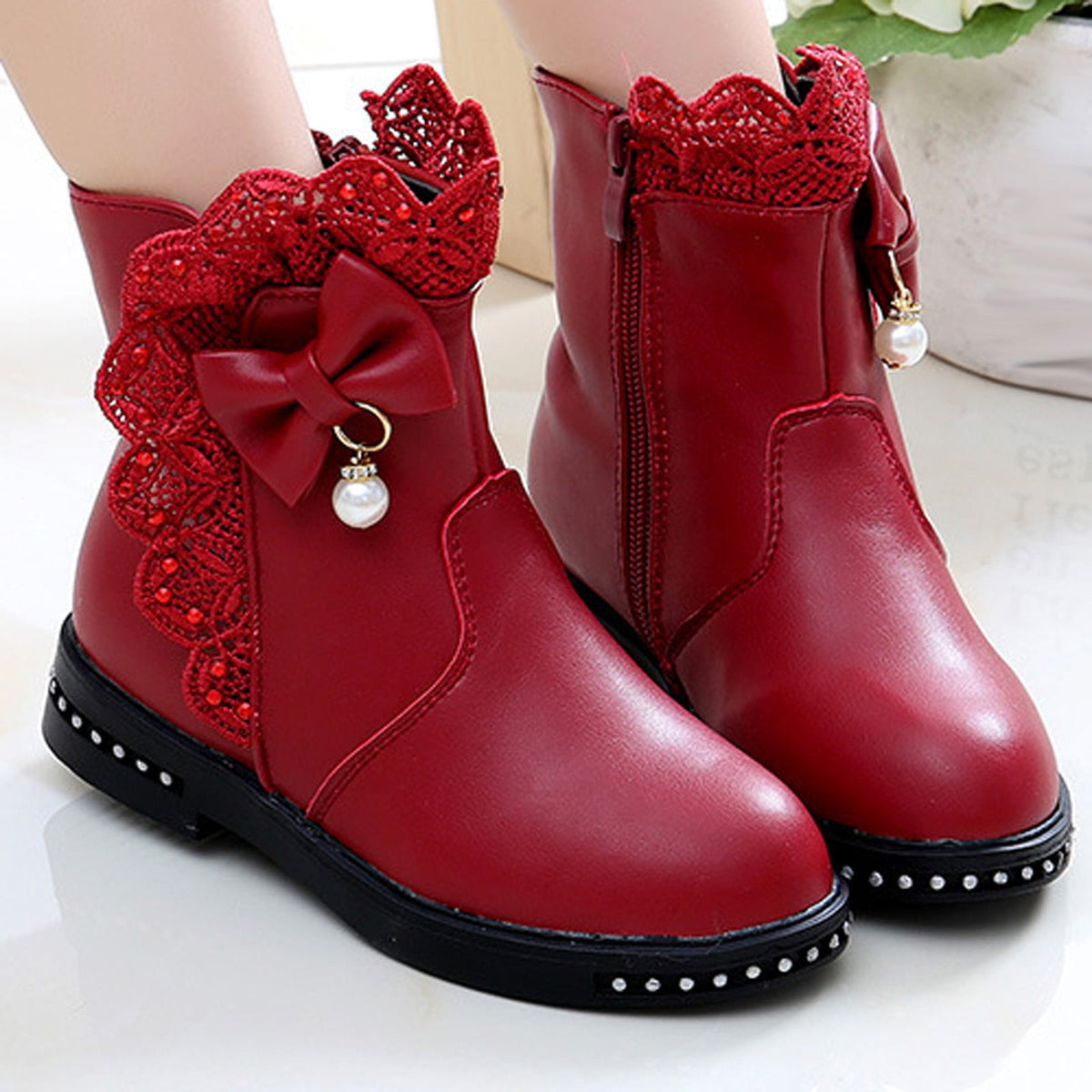 Boots Gift for Girls Boys Girls Side Zipper Ankle Boots(Toddler/Little Kid) Save Big