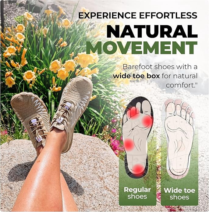 Hike Footwear HF Signature Barefoot Shoes for Women Men | Wide Toe Box | Zero Drop | Minimalist Walking Hiking Shoes | Lightweight Comfortable