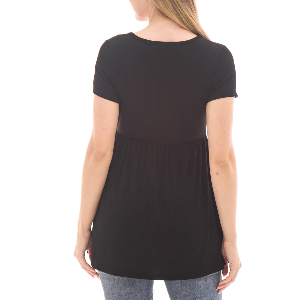 Bearsland Women's Short Sleeve Maternity Shirts Tops Pregnancy Clothes 3-Pack