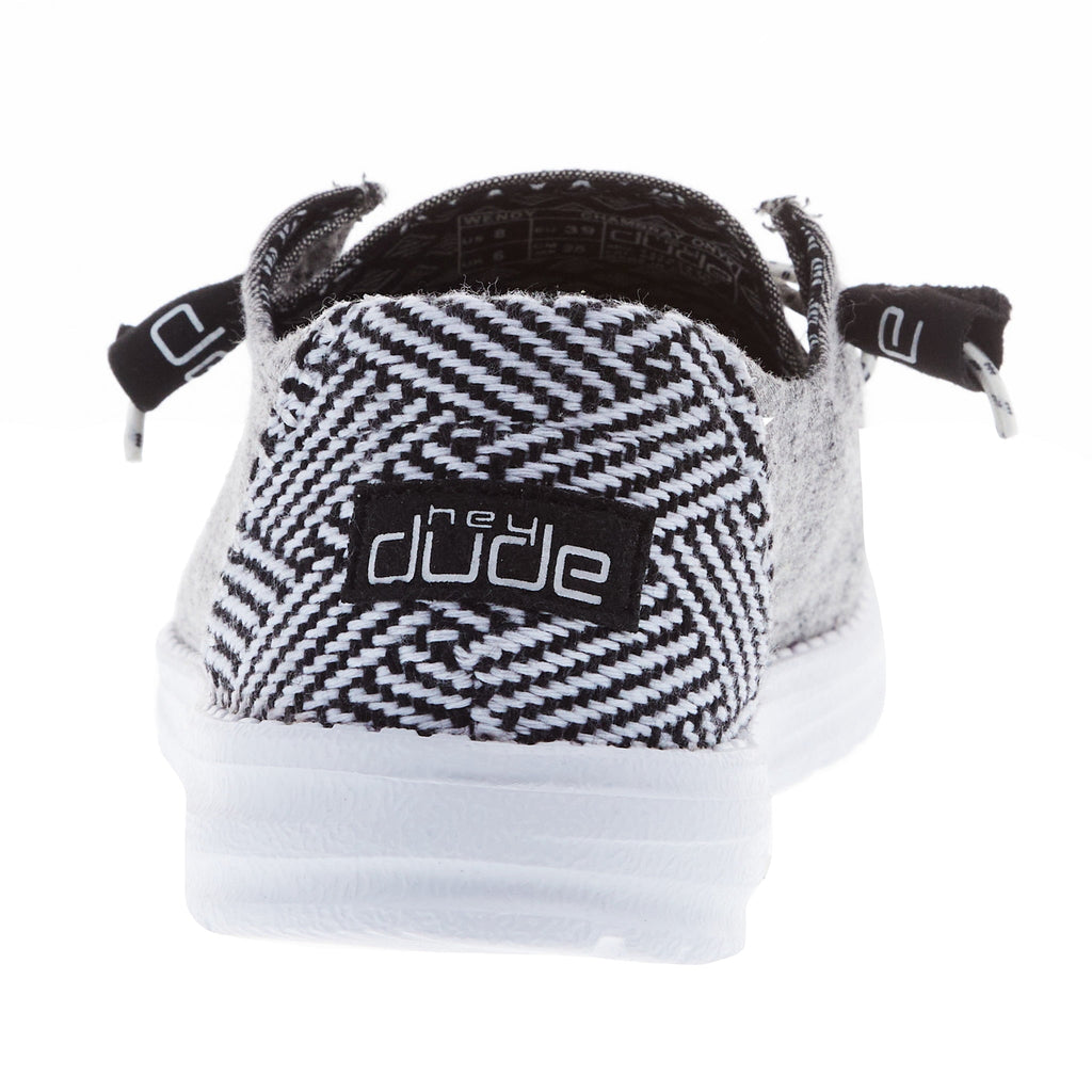Hey Dude Womens Wendy Woven Onyx Casual 10 M Grey