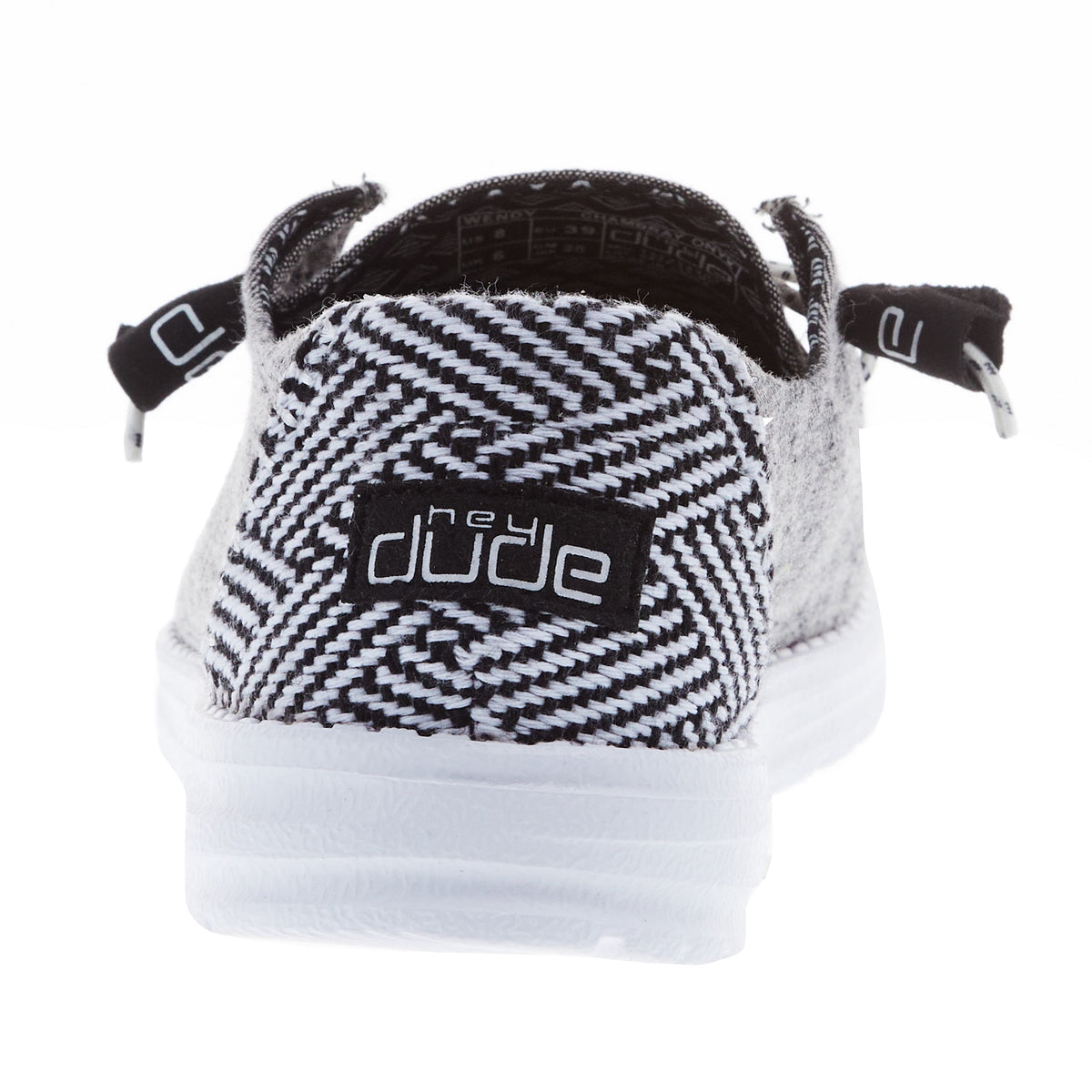 Hey Dude Womens Wendy Woven Onyx Casual 10 M Grey