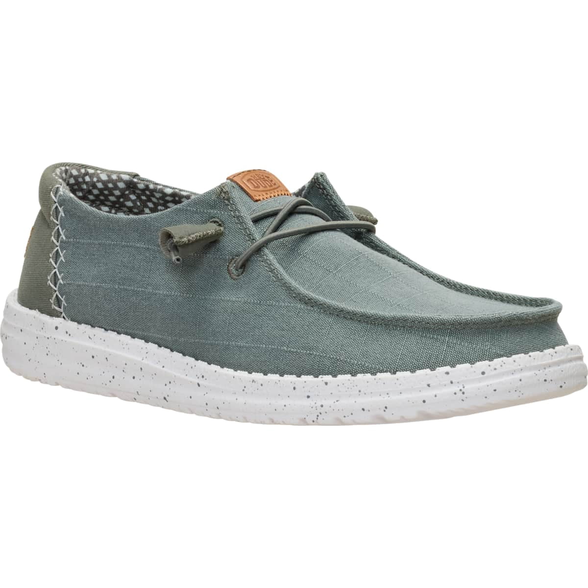 HEYDUDE Women Wendy Chambray Grid, Pale Pink, 11