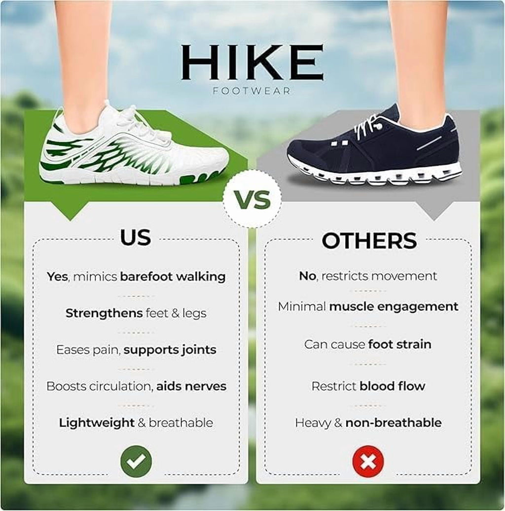 Hike Footwear HF Signature Barefoot Shoes for Women Men | Wide Toe Box | Zero Drop | Minimalist Walking Hiking Shoes | Lightweight Comfortable
