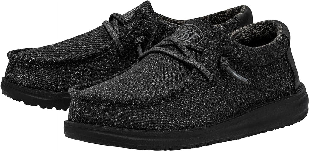 Hey Dude Boy's Shoes Wally Youth Basic Black, 12
