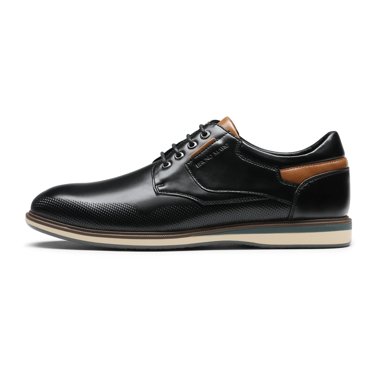 Bruno Marc Mens Casual Shoes Round Toe Classic Lace-up Oxford Shoes Dress Shoes LG19009M BROWN Size 8.5
