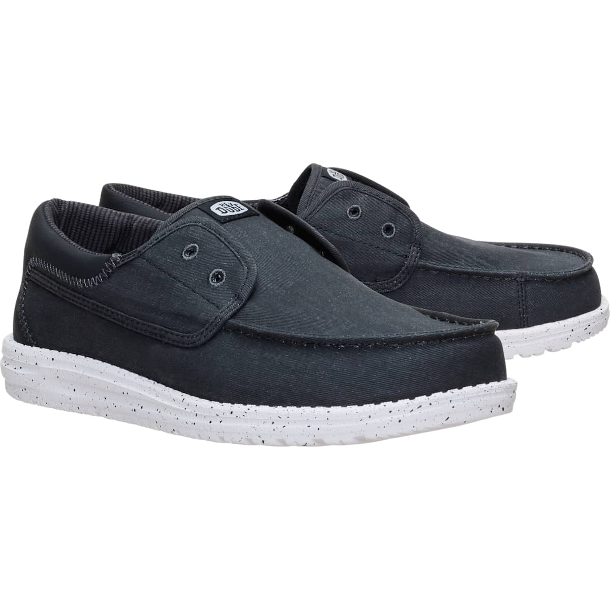 HEYDUDE Men Wally Cru Stretch Canvas, Ensign Blue, 10