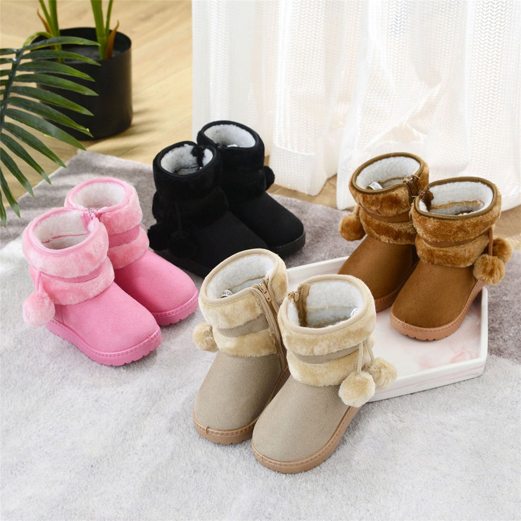 Boots Gift for Girls Girl's Winter Snow Boots Warm Faux Fur Lined Short Fashion Boot(Toddler/Little Kid) Save Big