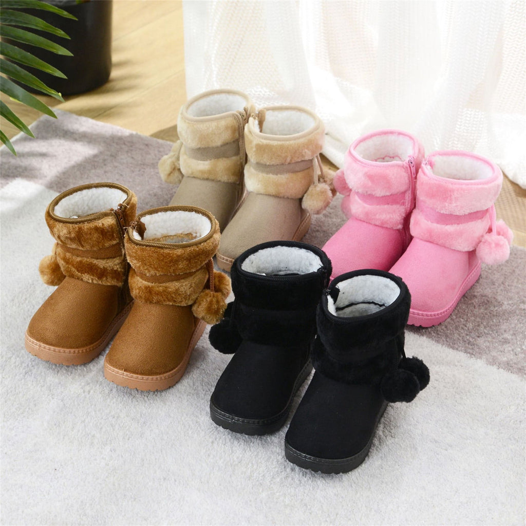 Boots Gift for Girls Girl's Winter Snow Boots Warm Faux Fur Lined Short Fashion Boot(Toddler/Little Kid) Save Big