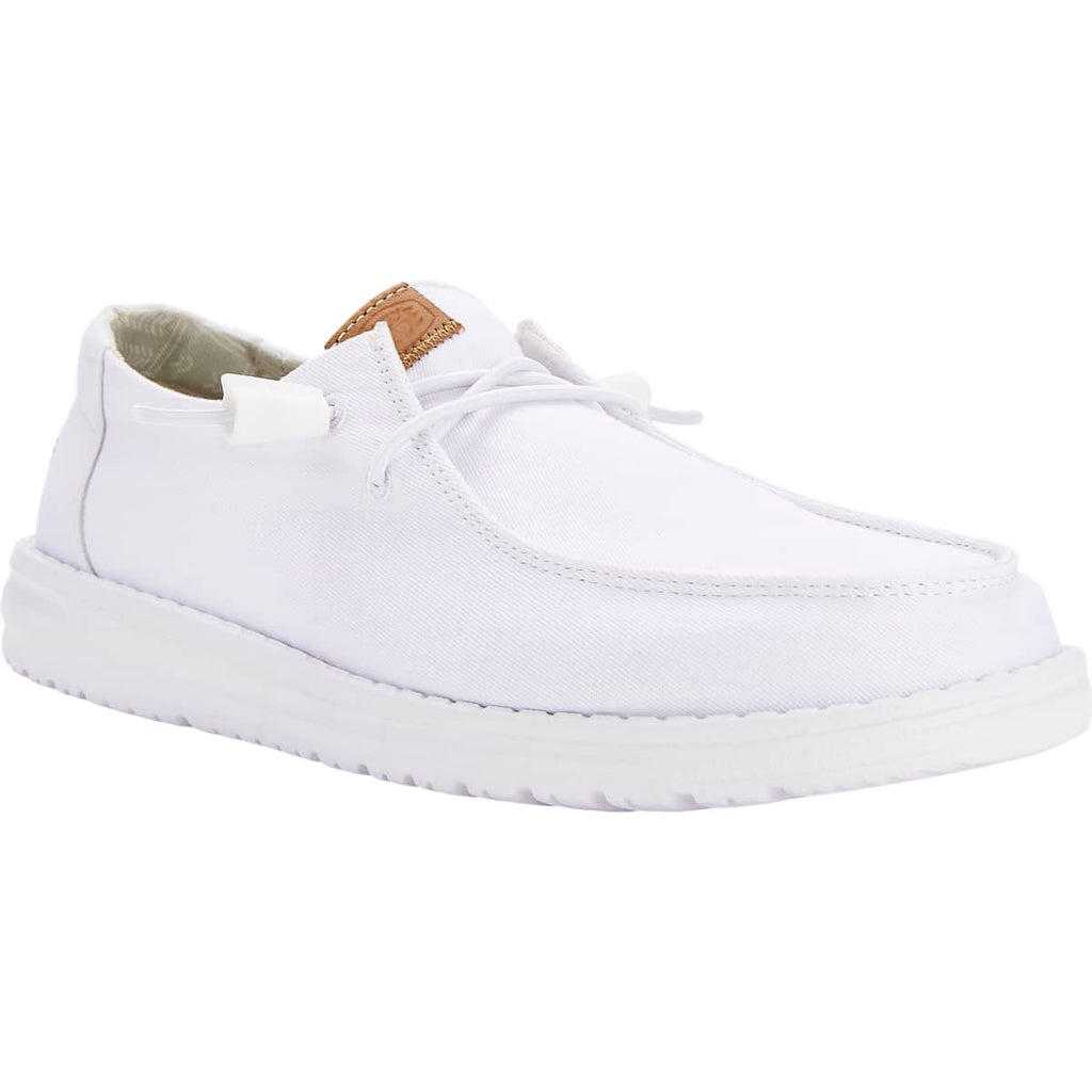 HEYDUDE Women Wendy Stretch Canvas, White, 12