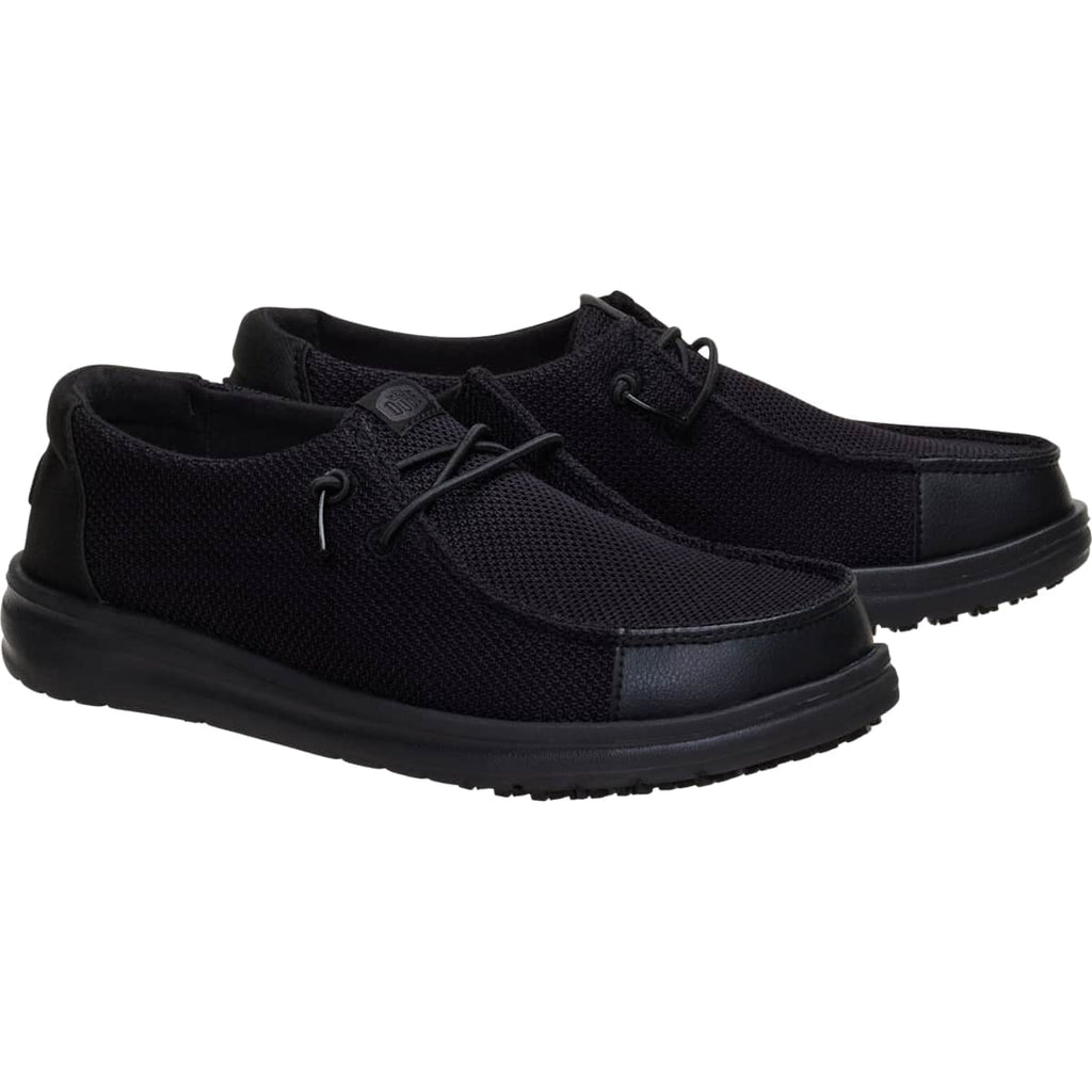 HEYDUDE Women Wendy Work CE Slip Resistant, Black, 8