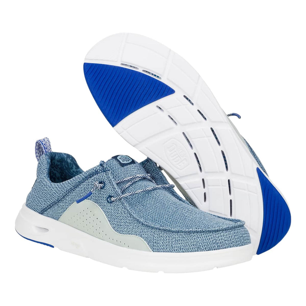 HEYDUDE Men HEYDUDE Mens Wally Hey2O Mesh, Monument Grey/Dawn Blue, 11, Monument Grey/Dawn Blue, 11
