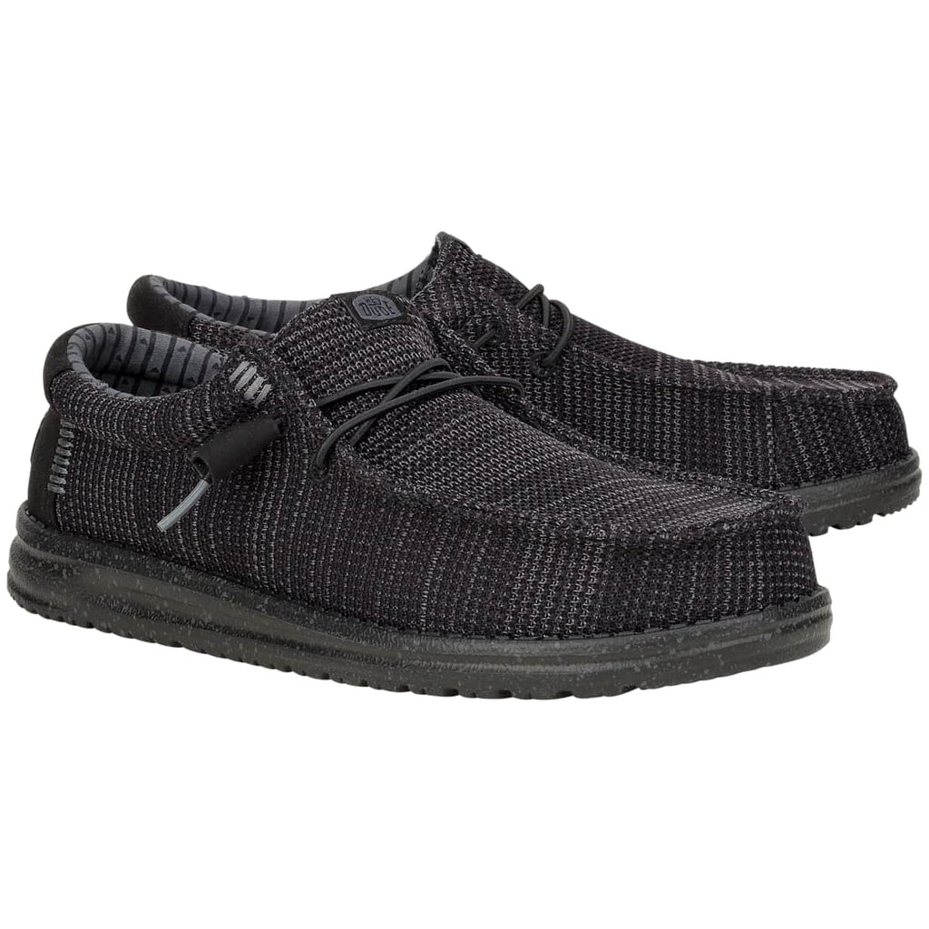 HEYDUDE Men Wally Stretch Sox Wide, Gray, 12