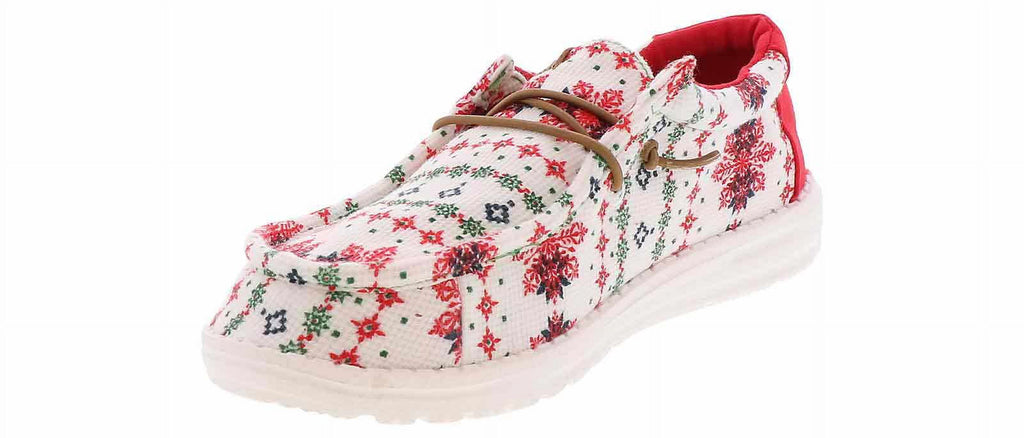 Heydude Wally Youth Ugly Sweater Kids' Casual Shoe | 40990-13R White