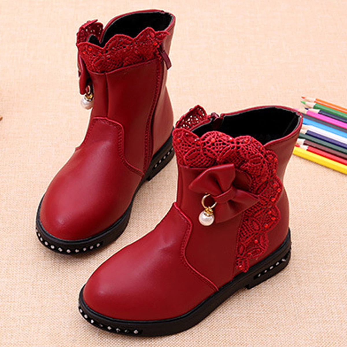 Boots Gift for Girls Boys Girls Side Zipper Ankle Boots(Toddler/Little Kid) Save Big