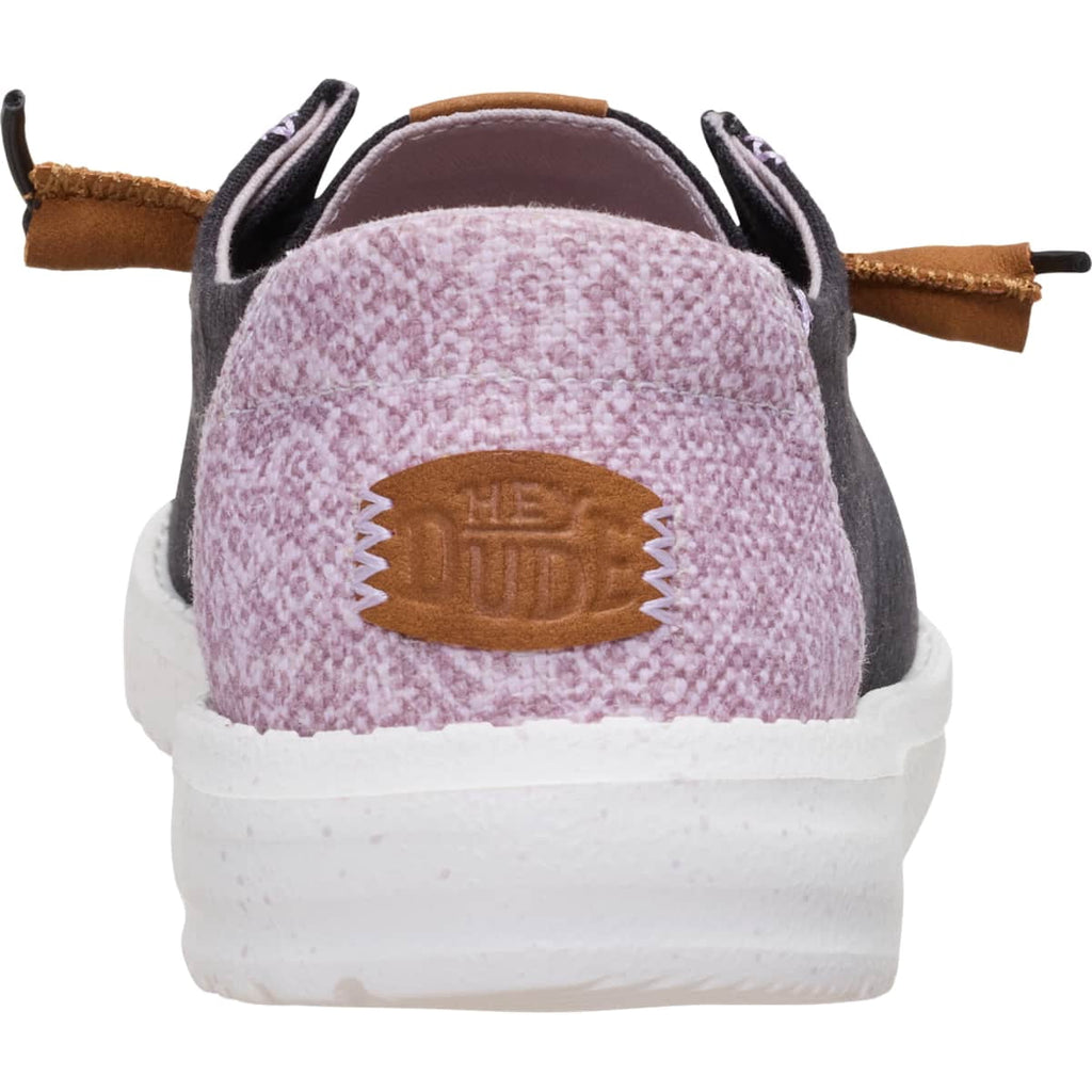 HEYDUDE Women Wendy Boho Butterfly, Black/Purple, 9