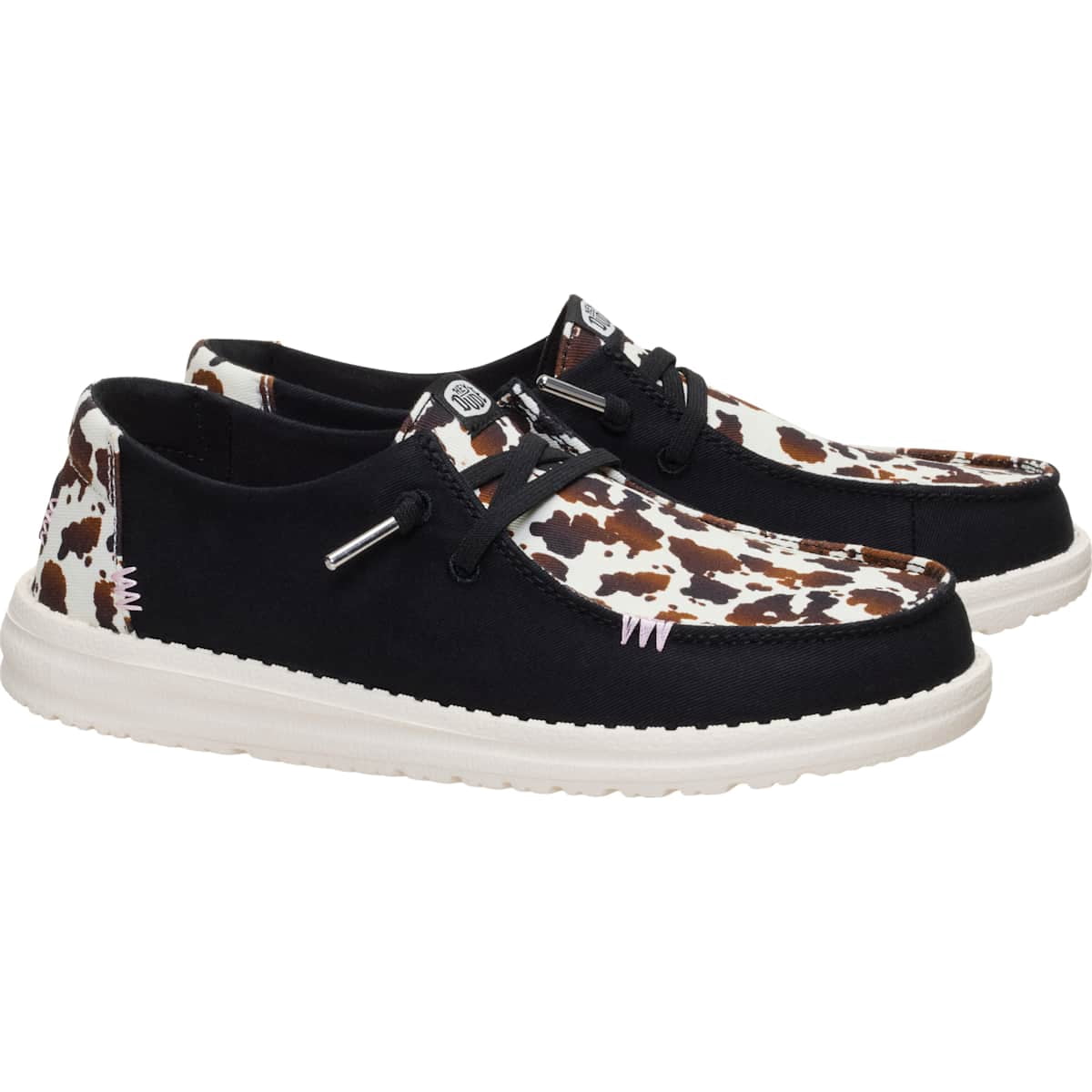 HEYDUDE Wendy Spotted Cow, Black, 9