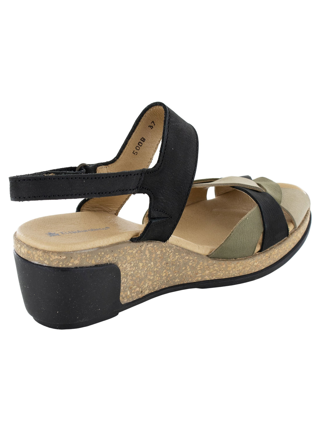 El Naturalista Womens Leaves 5008 Wedge Sandal Shoes, Kaki Mixed, EU 40 / US 9