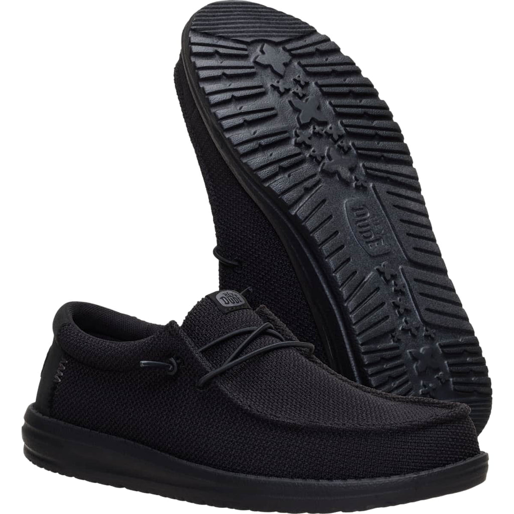 HEYDUDE Men Wally Mesh, Black Mono, 12