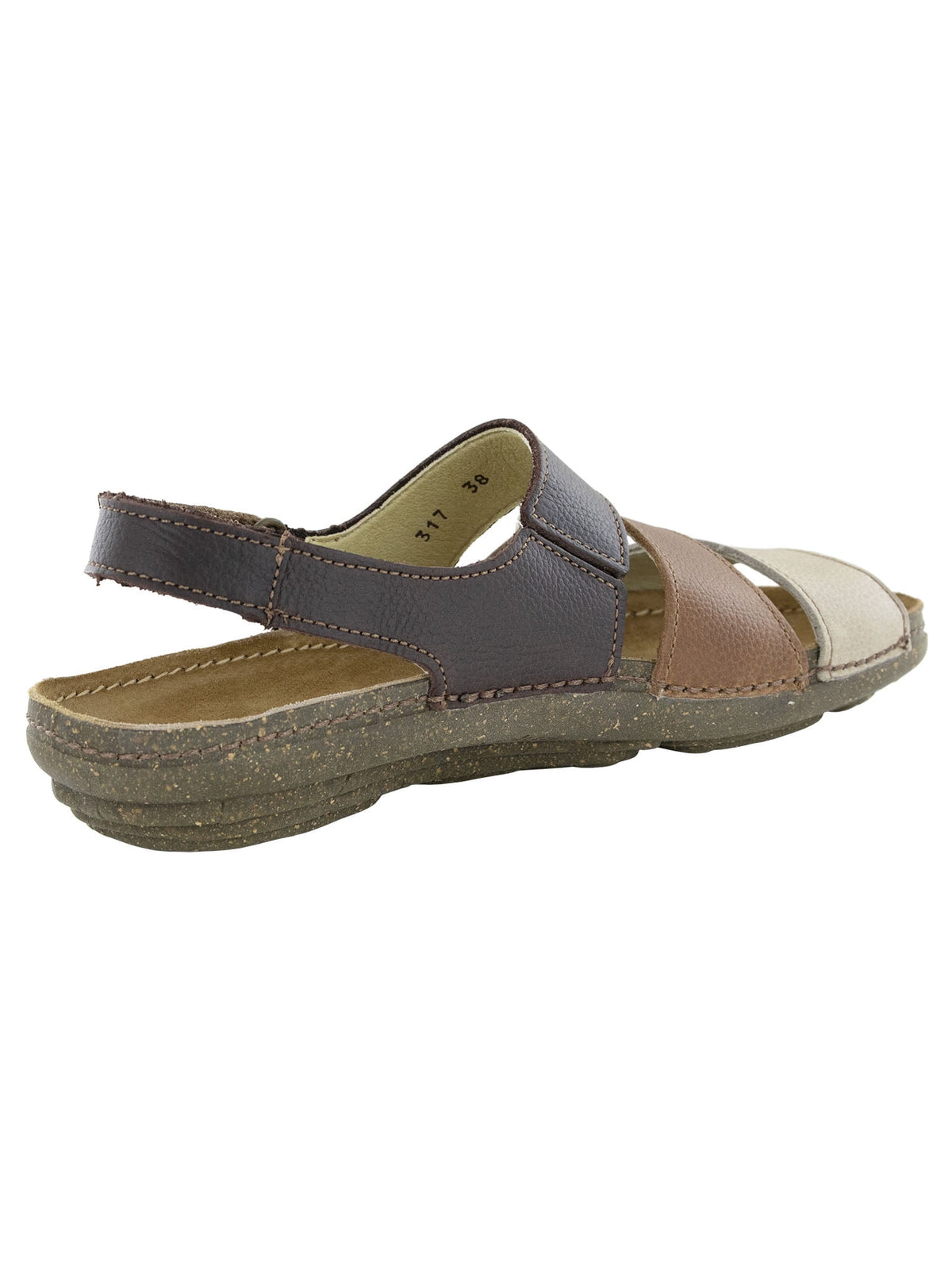 El Naturalista Womens Torcal N317 Sandal Shoes, Wood Mixed, EU 39 / US 8.5