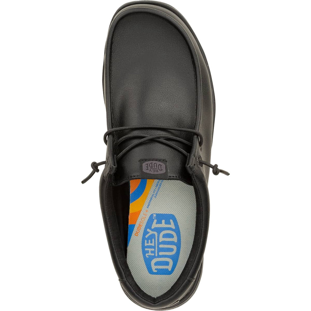HEYDUDE Men Wally Work CE Slip Resistant Wide, Wide Black Mesh, 10