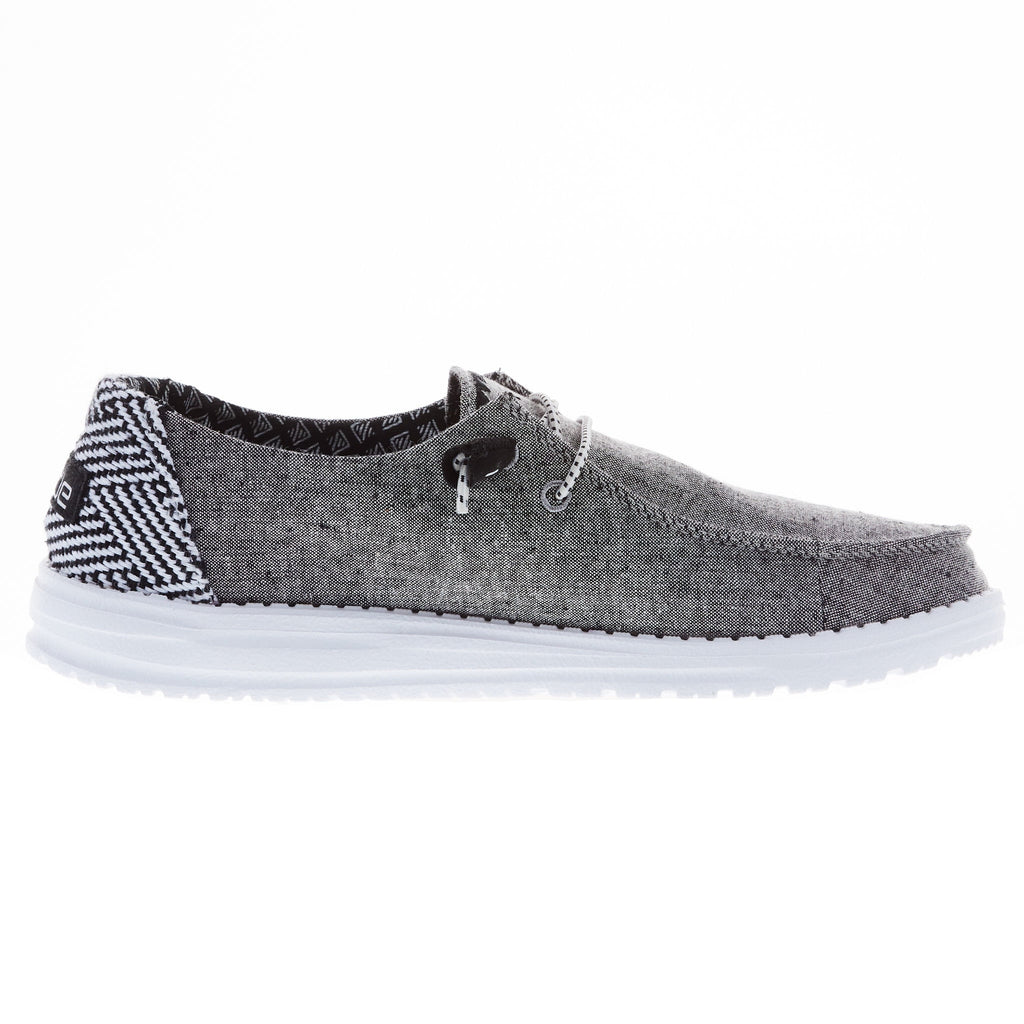 Hey Dude Womens Wendy Woven Onyx Casual 10 M Grey