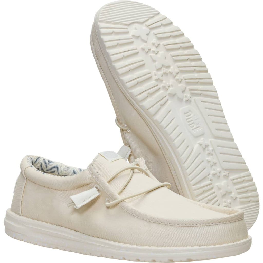 HEYDUDE Men Wally Stretch Canvas, Stone White, 9