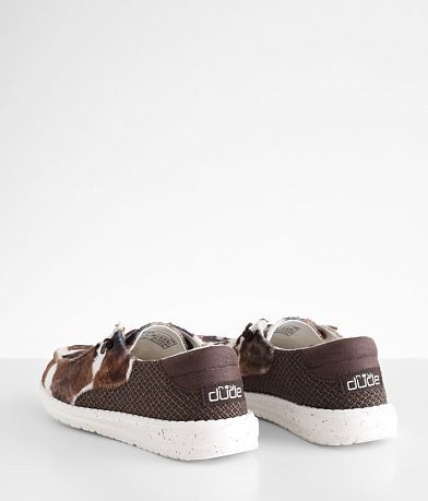 Hey Dude Wendy Tartan Cow Shoes