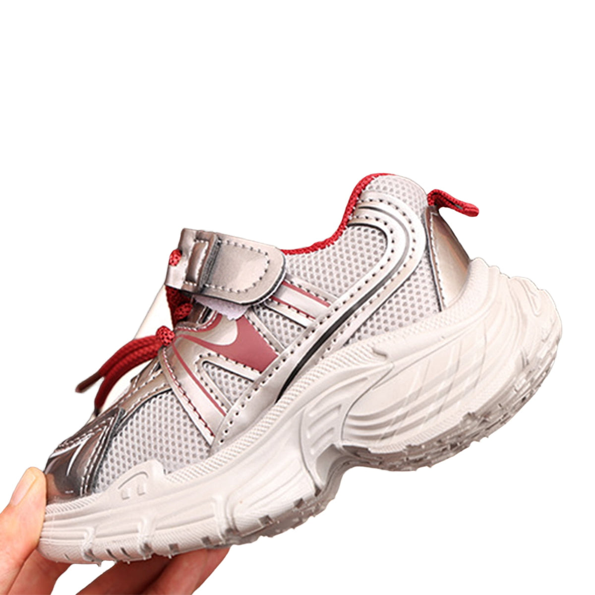 Retro Y2K Chunky Sneakers for Women Breathable Mesh Lightweight Platform Walking Shoes Trendy Athletic Trainers for Casual Streetwear All Day Comfort Grey Red Black 22