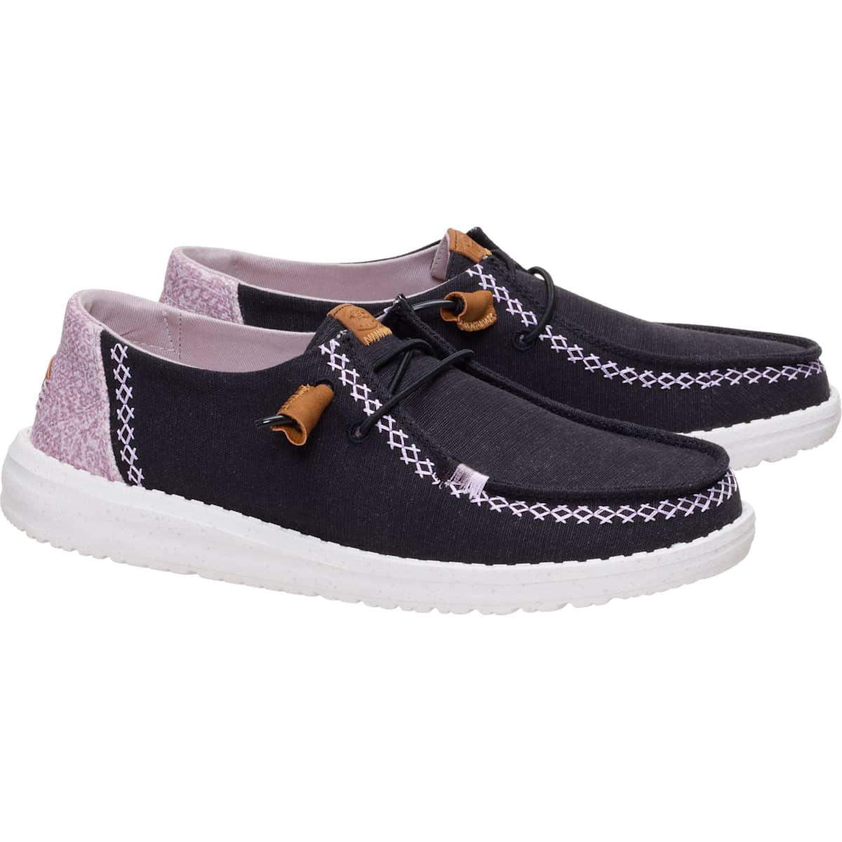 HEYDUDE Women Wendy Boho Butterfly, Black/Purple, 9
