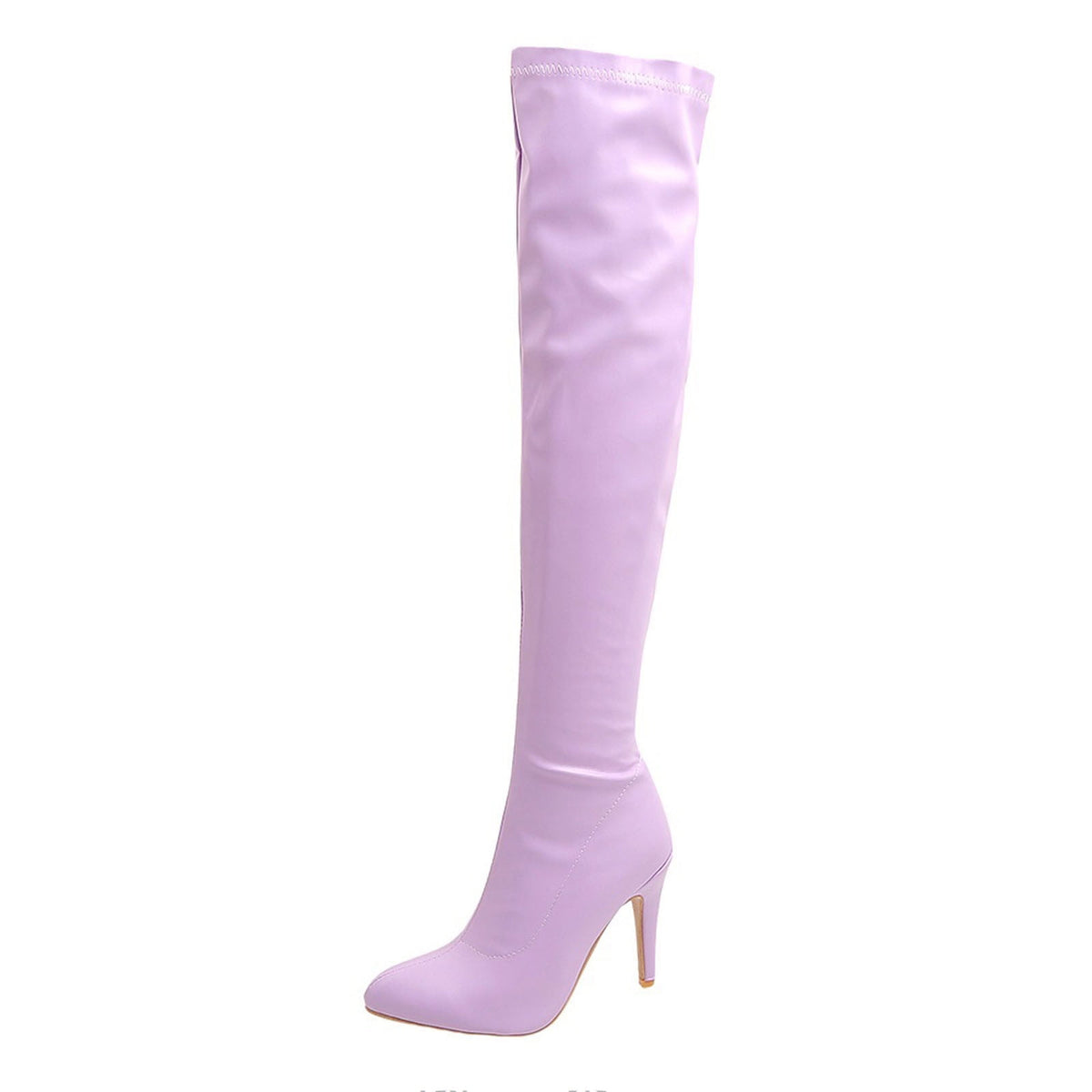 hopeusnice Women's Over The Knee Boots Pointed Toe High Heel Stilettos Boots Thigh High Boots Elegant Party Dress Boots Chunky Heel Fall Winter Shoes Blue 35